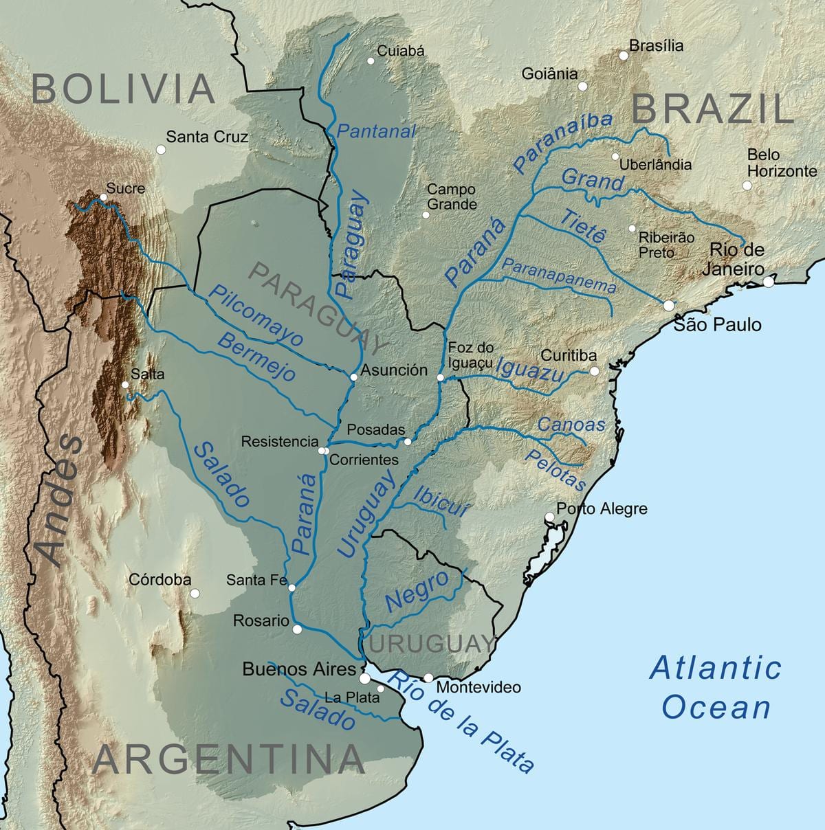 Bản đồ của bolivia