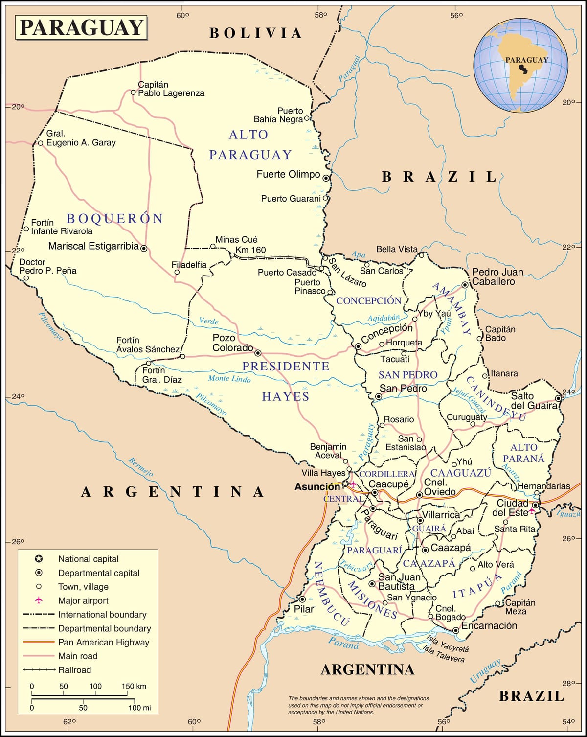 Bản đồ của cateura Paraguay