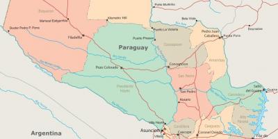 Paraguay central bản đồ