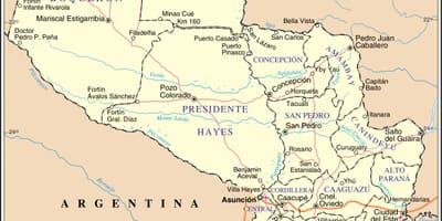 Bản đồ của cateura Paraguay 