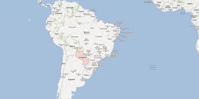 Bản đồ của brazil, nam mỹ